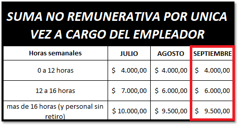 Suma no remunerativa