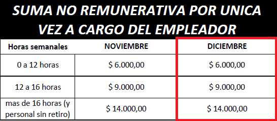 Suma no remunerativa